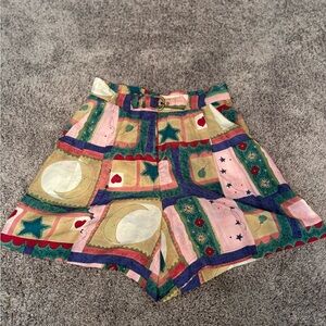 The Limited High Waist Pink and Green Shorts